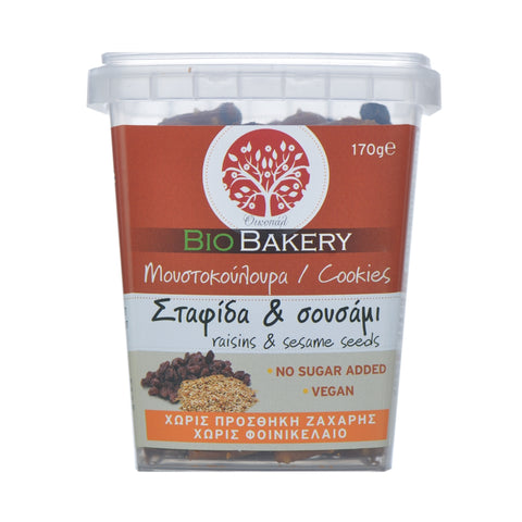 Oikopal Био бисквити със стафиди и сусам 170 гр.