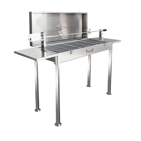 Грил на Дървени Въглища от Неръждаема Стомана