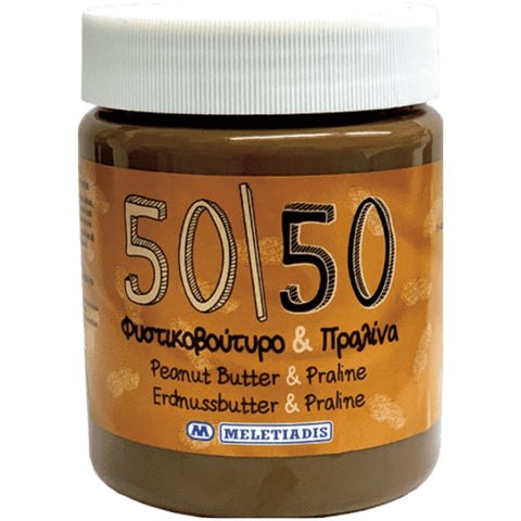 MELETIADIS Фъстъчено Масло с Течен Шоколад 50/50 400 гр.