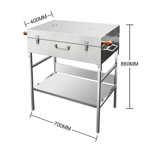 Скара на Дървени Въглища SUPREMESTEEL от Неръждаема Стомана