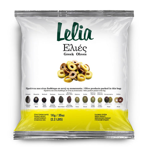 LELIA Зелени маслини рязани на шайби 1 кг.