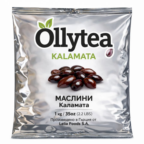 Ollytea Маслини Каламата 1 кг. (Производител Lelia Foods S.A)